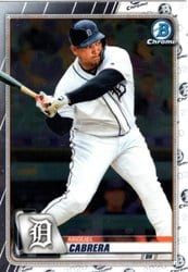 2020 Bowman Chrome Base Set Miguel Cabrera #86 card