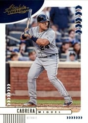 2020 Panini Absolute Base Set Miguel Cabrera #91 card