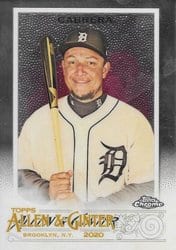 2020 Topps Allen & Ginter Chrome Base Set Miguel Cabrera #38 card
