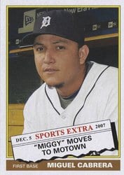2020 Topps Archives Base Set Miguel Cabrera #76TT-318 card