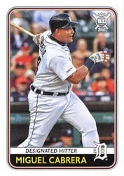 2020 Topps Big League Base Set Miguel Cabrera #105 card