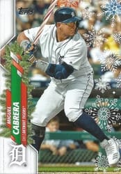 2020 Topps Holiday Base Set Miguel Cabrera #HW129b card
