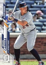 2020 Topps Update Base Set Miguel Cabrera #U-184 card