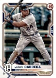 2021 Bowman Base Set Miguel Cabrera #19 card
