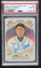 2021 Topps Allen & Ginter Chrome Autographs Miguel Cabrera #AGA-MC card