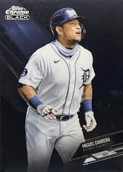 2021 Topps Chrome Black Base Set Miguel Cabrera #37 card