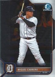 2022 Bowman Chrome Base Set Miguel Cabrera #88 card