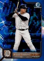 2022 Bowman Chrome Sapphire Edition Base Set Miguel Cabrera #88 card