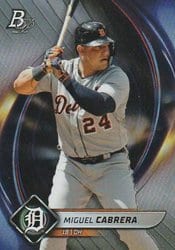 2022 Bowman Platinum Base Set Miguel Cabrera #89 card