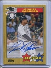 2022 Topps 1987 Topps Baseball All-Star Autographs Miguel Cabrera #87ASA-MGA card