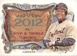 2022 Topps Allen & Ginter Banner Season Miguel Cabrera #BS-40 card