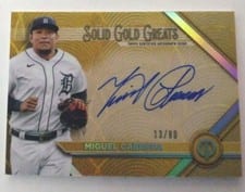 2022 Topps Tribute Solid Gold Greats Autographs Miguel Cabrera #GGA-MC card
