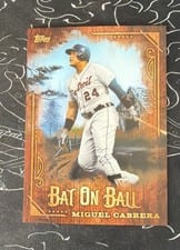 2025 Topps X Bob Ross: The Joy of Baseball Bat on Ball Miguel Cabrera #BOB-6 card