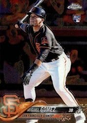 2018 Topps Chrome Base Set Miguel Gomez #13 card