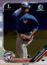 2019 Bowman Chrome Prospects Miguel Hiraldo #BCP-184 card