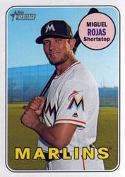 2018 Topps Heritage Base Set Miguel Rojas #699 card