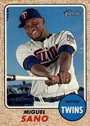 2017 Topps Heritage Base Set Miguel Sano #436 card