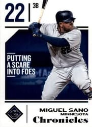 2018 Panini Chronicles Base Set Miguel Sano #58 card
