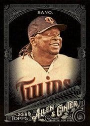 2018 Topps Allen & Ginter X Base Set Miguel Sano #279 card