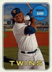 2018 Topps Heritage Base Set Miguel Sano #30 card