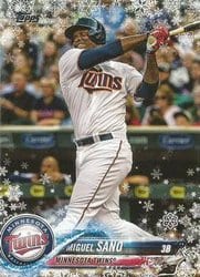 2018 Topps Holiday Base Set Miguel Sano #HMW70 card