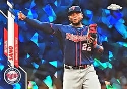 2020 Topps Chrome Sapphire Edition Base Set Miguel Sano #424 card