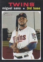 2020 Topps Heritage Base Set Miguel Sano #441 card