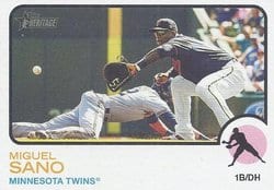 2022 Topps Heritage Base Set Miguel Sano #384 card