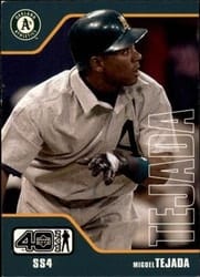 2002 Upper Deck 40-Man Base Set Miguel Tejada #57 card