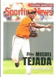 2005 Topps Base Set Miguel Tejada #358 card