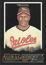 2020 Topps Allen & Ginter X Base Set Miguel Tejada #307 card
