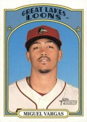 2021 Topps Heritage Minor League Base Set Miguel Vargas #128 card