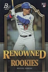 2023 Bowman Platinum Renowned Rookies Miguel Vargas #RR-8 card