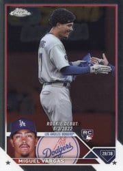 2023 Topps Chrome Update Base Set Miguel Vargas #USC33 card