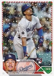 2023 Topps Holiday Base Set Miguel Vargas #H172 card