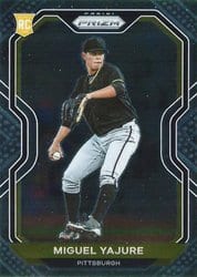 2021 Panini Prizm Base Set Miguel Yajure #165 card