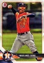 2018 Bowman Prospects Miguelangel Sierra #BP53 card
