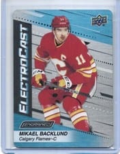 2023-24 Upper Deck Engrained ElectroCast Metal Mikael Backlund #EC-7 card