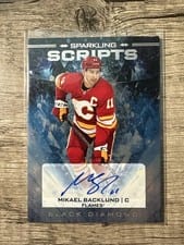 2024-25 Upper Deck Black Diamond Sparkling Scripts Mikael Backlund #SS-MB