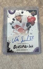 2025-26 Upper Deck Detroit Red Wings Centennial Octopus Ink Mikael Samuelsson #OI-MS card
