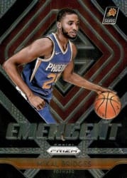 2018-19 Panini Prizm Emergent Mikal Bridges #10 card