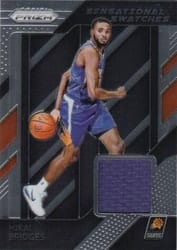 2018-19 Panini Prizm Sensational Swatches Mikal Bridges #90 card