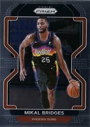 2021-22 Panini Prizm Base Set Mikal Bridges #27 card