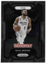 2023-24 Panini Prizm Monopoly Base Set Mikal Bridges #10 card