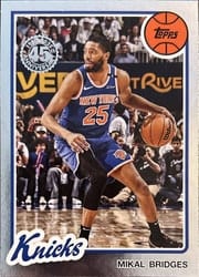 2025-26 Topps 1980-81 Topps Basketball Mikal Bridges #80BK-38 card