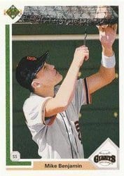 1991 Upper Deck Base Set Mike Benjamin #651 card