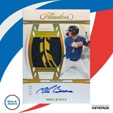 2024 Panini Flawless Draft Patch Autographs Mike Boeve #DPA-MB card
