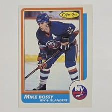 1986 O-Pee-Chee Mike Bossy #90 card