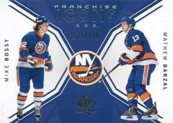 2018-19 SP Authentic Base Set Mike Bossy/Mathew Barzal #134 card