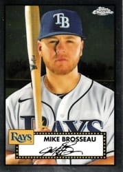 2021 Topps Chrome Platinum Anniversary Base Set Mike Brosseau #416 card